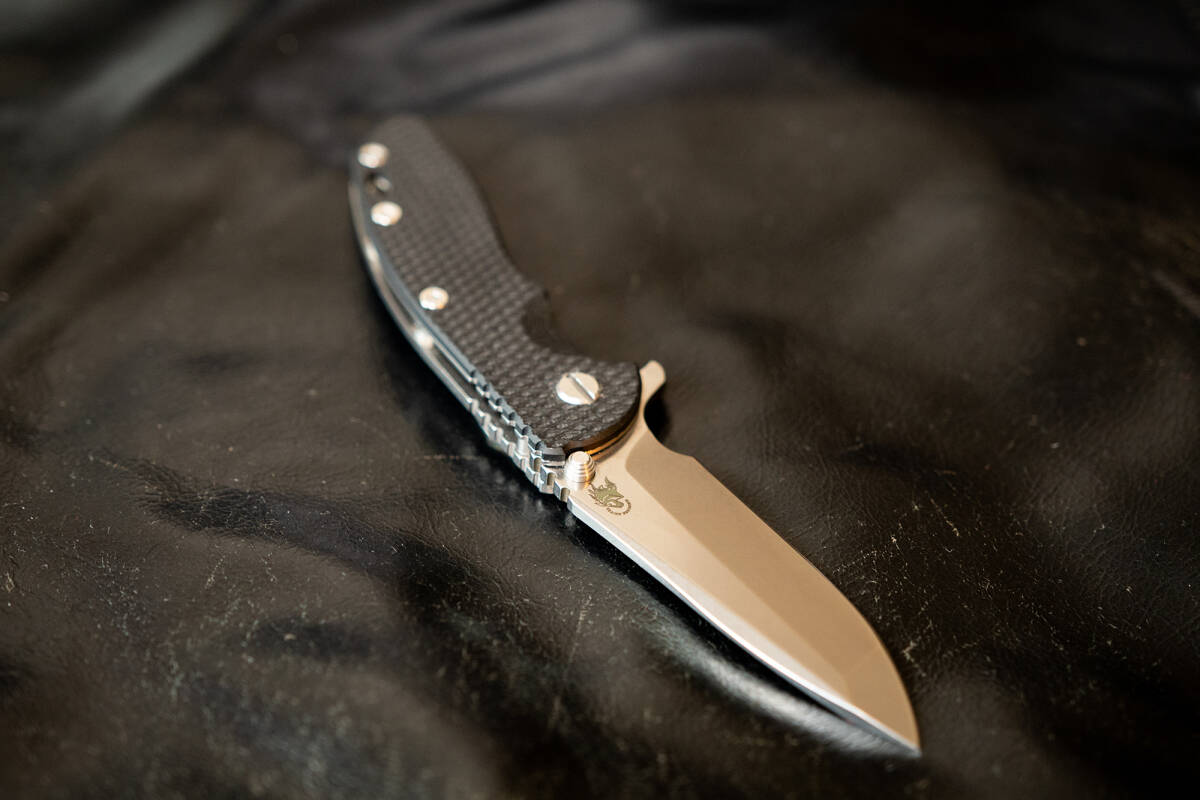 HINDERER KNIVES XM-18 3.5" SPANTO TRI-WAY STONEWASH BLACK G-10 ヒンダラー_画像2
