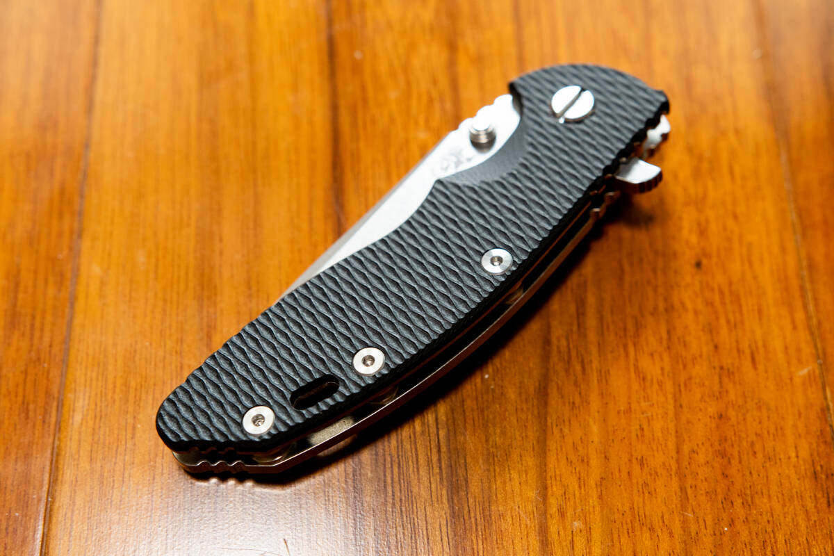 HINDERER KNIVES XM-18 3.5" SPANTO TRI-WAY STONEWASH BLACK G-10 ヒンダラー_画像8