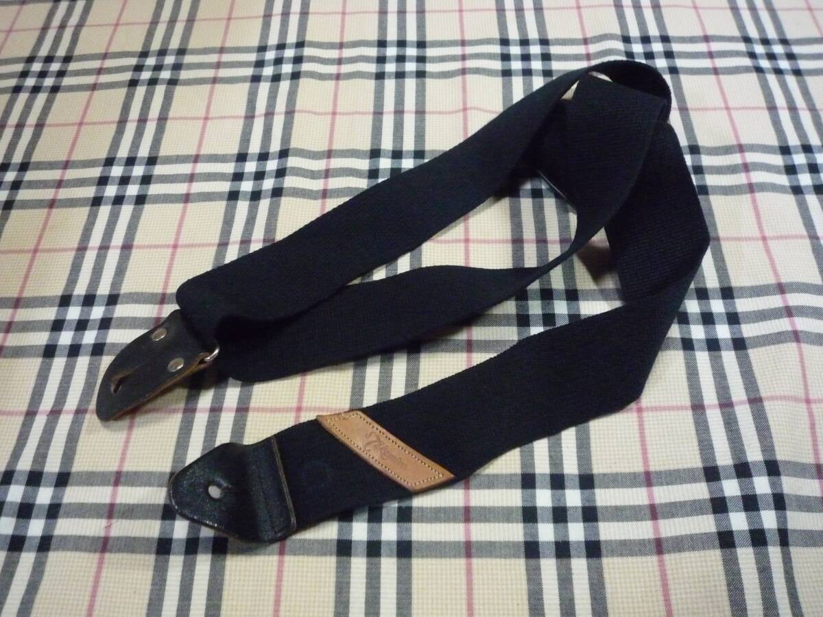 Takamine Cloth Strap Black タカミネ 布 ストラップ ブラックの画像1