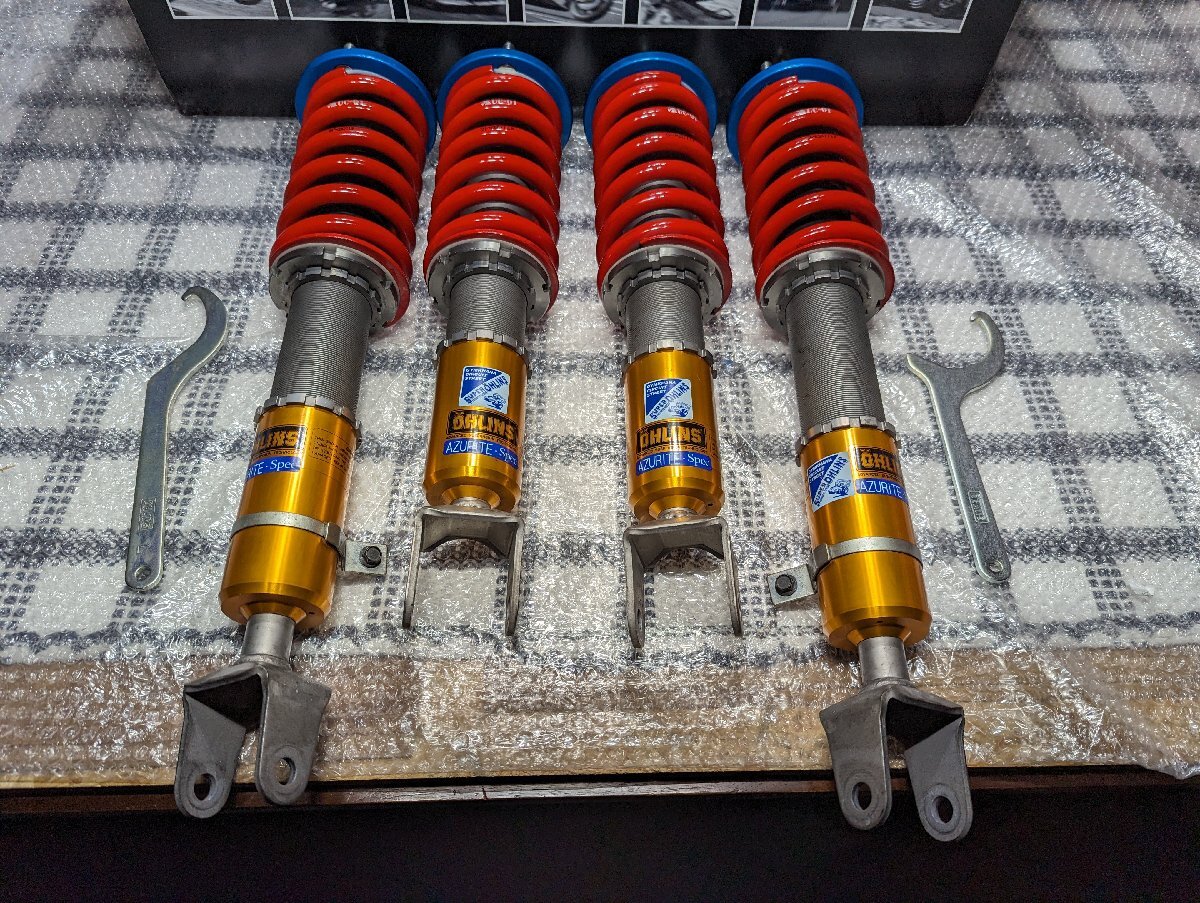 OHLINS DFV 全長調整式 車高調 AZUR スーパーオーリンズ アズライト スペックS 使用少 極上品 HONDA S2000 AP1 AP2 タイプS 極上品 希少の画像2