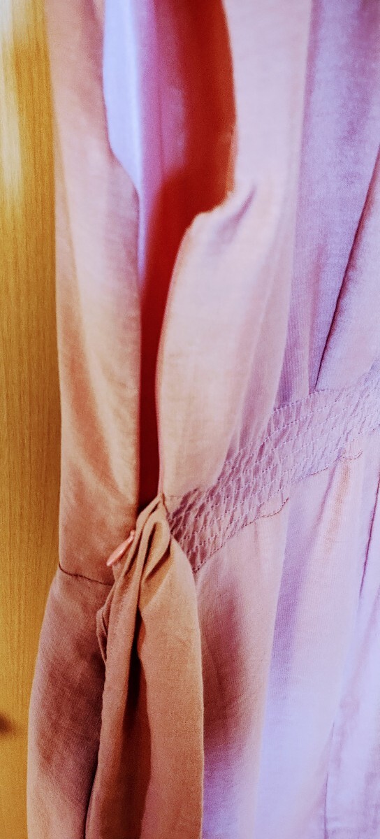KETTY ワンピース ノースリーブ　ロングスカート　ダークピンク　オレンジ系　フォーマル　日常　パーティー　ドレス　