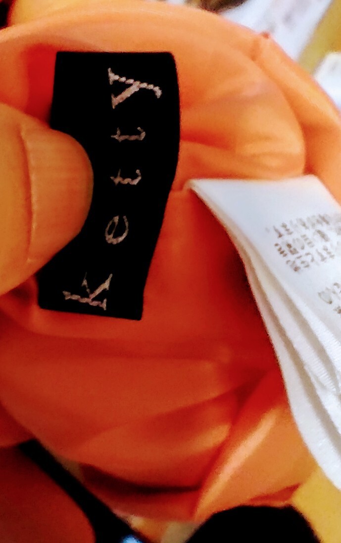 KETTY ワンピース ノースリーブ　ロングスカート　ダークピンク　オレンジ系　フォーマル　日常　パーティー　ドレス　