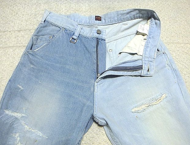 美品:EGO TRIPPING(エゴトリッピング)リペア加工 テーパード デニム 31(NERD DENIM 3th REMAKE/35200円/チェーンステッチ/W86股下76/geruga_画像4