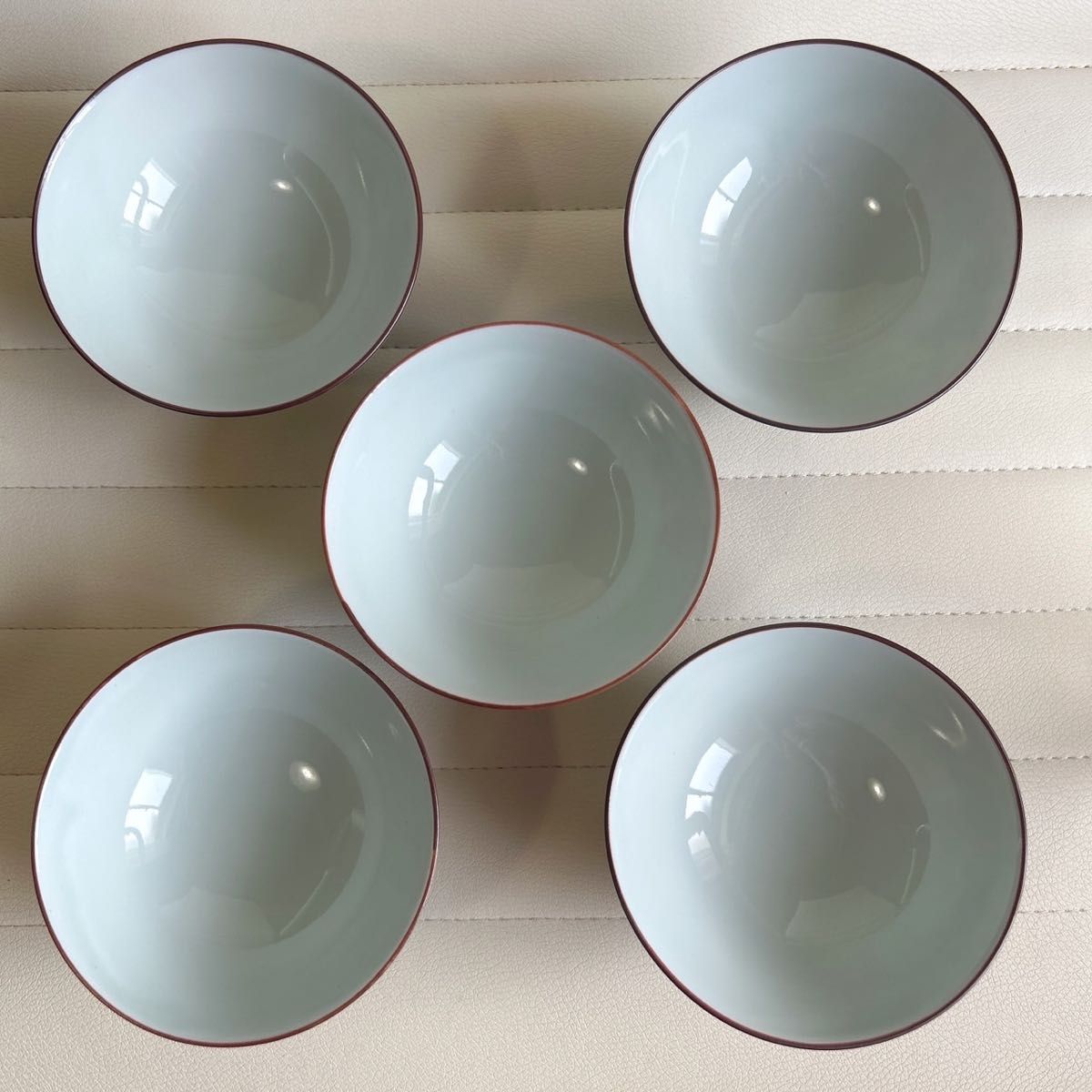 有田焼　珠光造　間取古伊万里　飯碗揃　5客セット　赤絵染錦　ご飯茶碗　色絵和食器