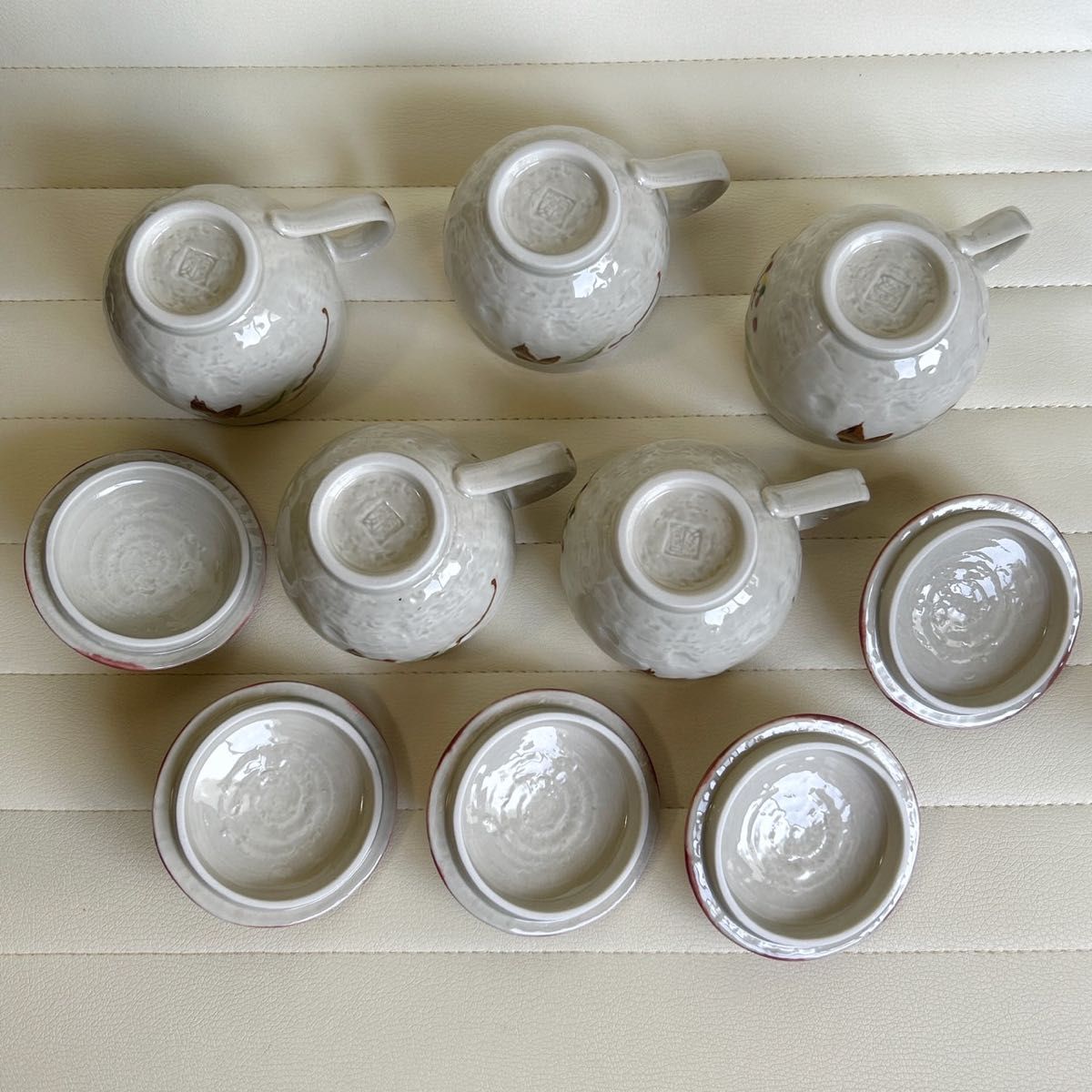 美濃焼　愛陶　蓋付き蒸し碗揃　5客セット　茶碗蒸し器　マグカップ　スープカップ