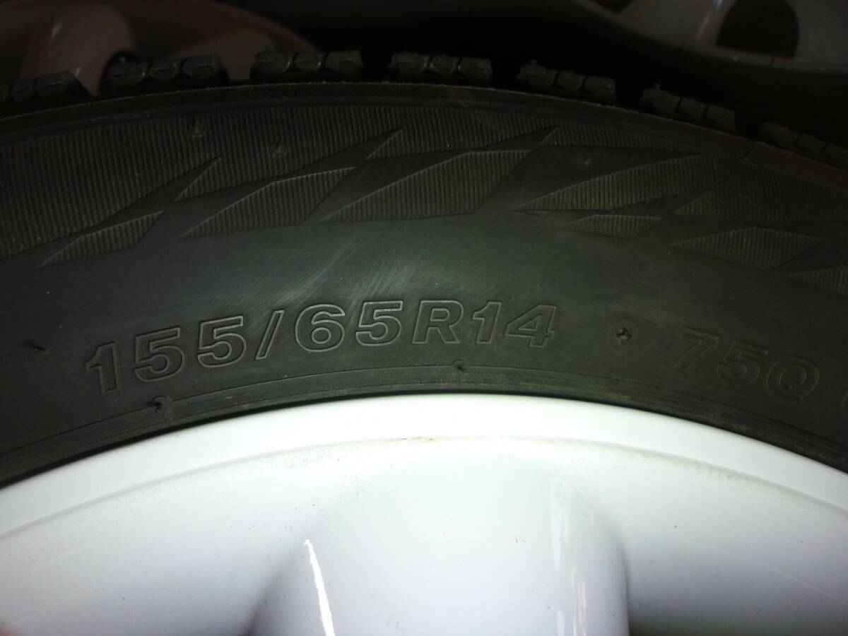 M-0389スタッドレス屋155/65R14アルミ付き４本（4.5J 100 4穴 +43)⑬    本州送料込みの画像3