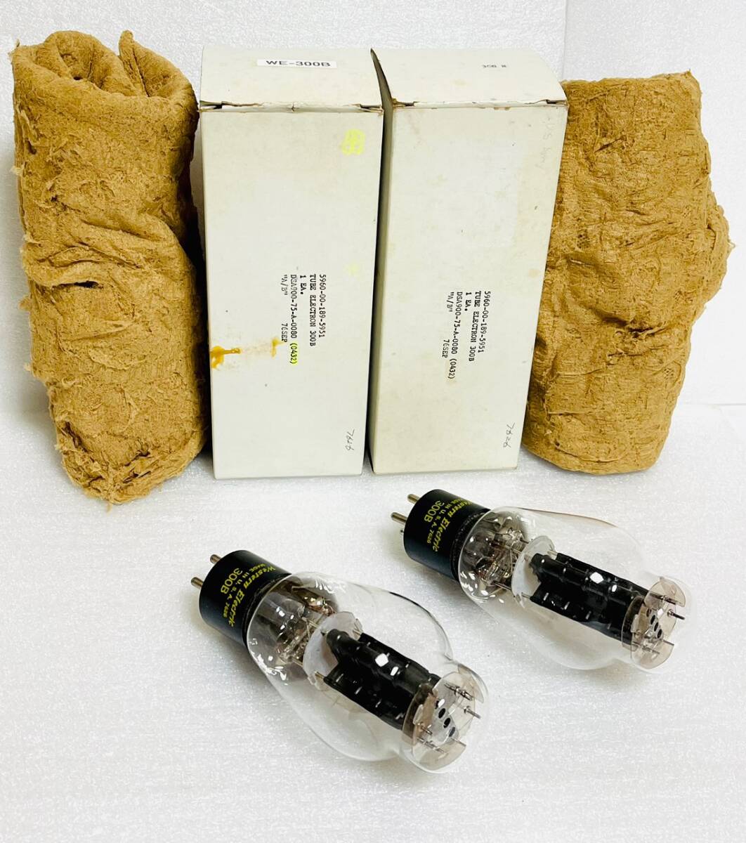 Western Electric Western electric 300B vacuum tube 2 ps. original box attaching. operation excellent ..[ rare ]
