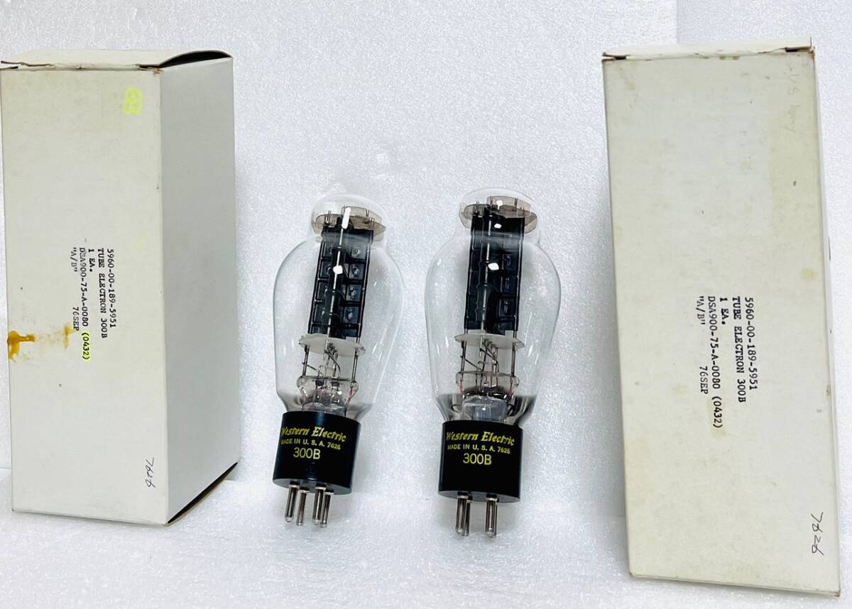 Western Electric Western electric 300B vacuum tube 2 ps. original box attaching. operation excellent ..[ rare ]