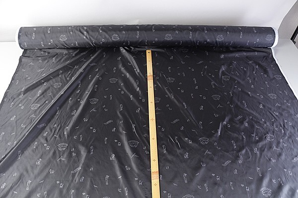 ♪ポリエステルタフタペインティングプリント 黒 巾：145cm♪特価5m[5435]30の画像6