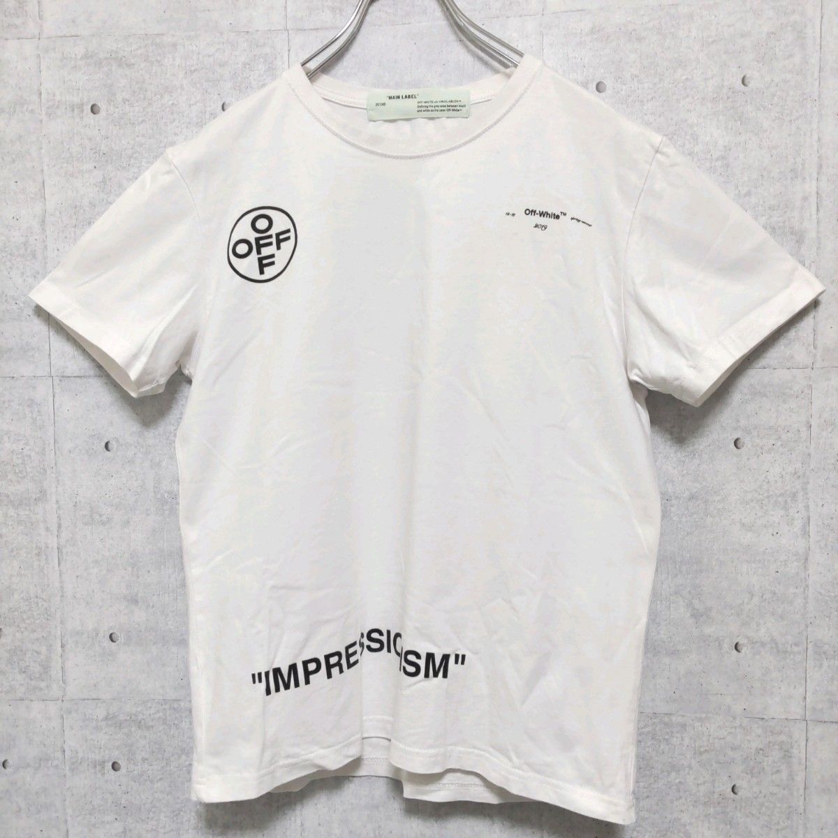 off White オフホワイト 半袖Tシャツ L 白 2019 IMPRSSIONISM 