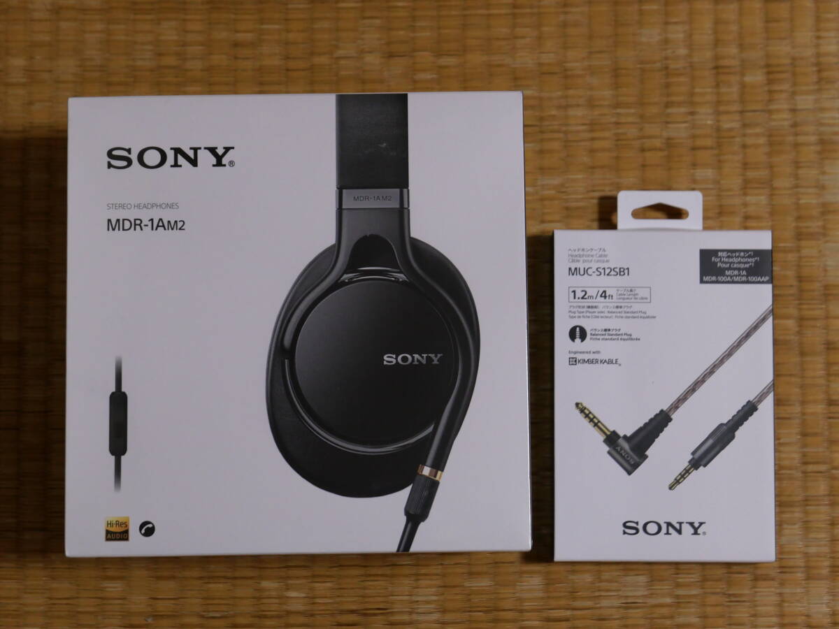 【新品】ソニー SONY MDR-1AM2 B ブラック＋MUC-S12SB1【2024年2月購入】 の画像2