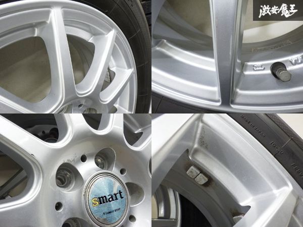 ●【歪み無し!!】 マナレイスポーツ スマート 15インチ 6J +45 PCD100 5H ヨコハマ ICE GUARD IG30 195/65R15 フォレスター レガシィ 棚N-6_画像7