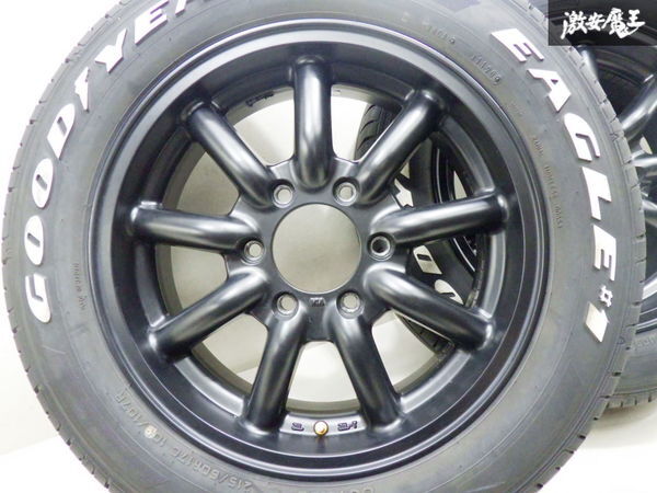 ●【歪み無し!!】 ファブレス ヴァローネ MC-9 17インチ 6.5J +38 PCD139.7 6H GOODYEAR NASCAR EAGLE ♯1 215/60R17C ハイエース 棚M-11_画像3