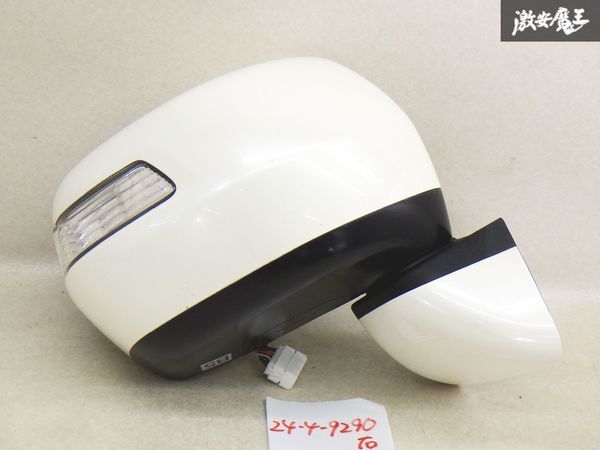 【実働外し】 ホンダ 純正 JF2 N-BOX ドアミラー サイドミラー 右 右側 運転席側 ホワイト系 9ピン STANLEY P9292 即納 棚13-3_画像1