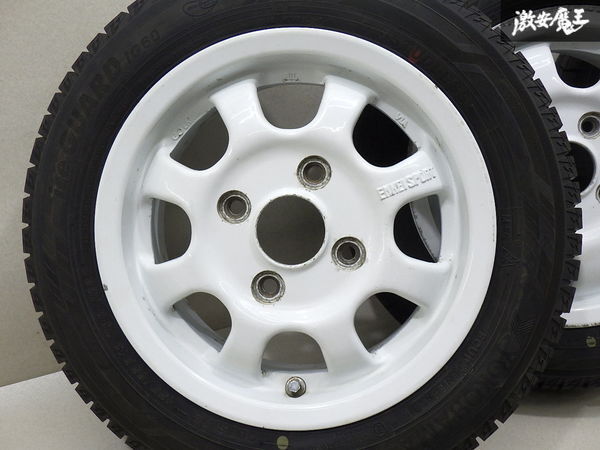 ●売り切り【歪み無し!!】 ENKEI エンケイ RC-G2 競技用 13インチ 5J +45 PCD 114.3 4H ICE GUARD IG60 155/65R13 セルボ カプチーノ 棚R-4の画像2