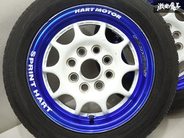 ●売り切り SPRINT HART 13インチ 5J +45 PCD110 114.3 4H DUNLOP EC202 15565R13 旧ダイハツ ミラ ムーヴ 旧スズキ アルト セルボ 棚R-3の画像4