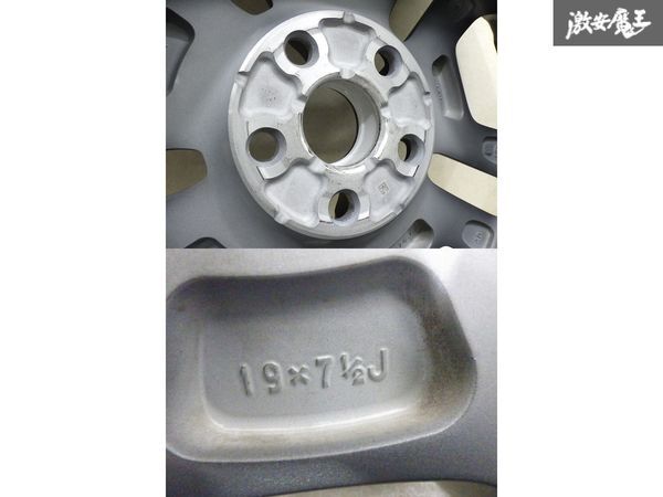 ●【歪み無し!!】 トヨタ 純正 MXAA54 RAV4 後期 19インチ 7.5J +40 PCD114.3 5H ハブ径 約60ｍｍ グレー系 ホイール 単体 1本 棚X-3_画像8