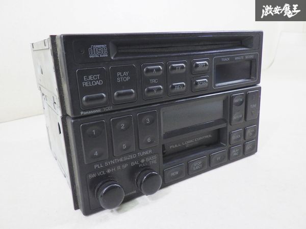 Panasonic パナソニック 2DIN CD カセット CQ-LM195ープ デッキ チューナー マツダ NA6CE ユーノスロードスター CQ-LM195A 棚32-3の画像4