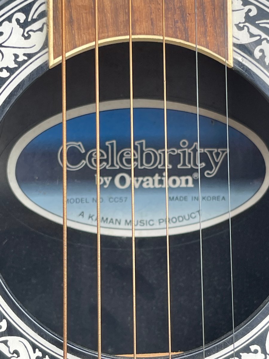 【長期保管品】【音出し未確認】ギター エレアコ Ovation オベーション celebrity CC57 ハードケース付きの画像4