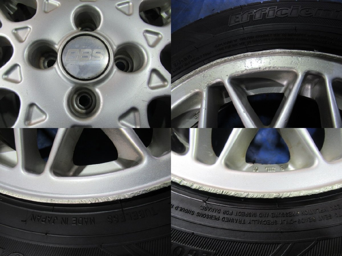 激安即決！BBS 14-6J 4H/100 ET45 + GOODYEAR 175/65R14 2022年製 中古4本 フィット シビック CR-X インテグラ等 T008400_画像7