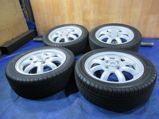 激安売切宣言！5555円～！MINILITE 14-4.5J 4H/100 ET45 + 165/55R14 2022年製！MAX ミラ ネイキッド ムーブ等 T008315の画像2