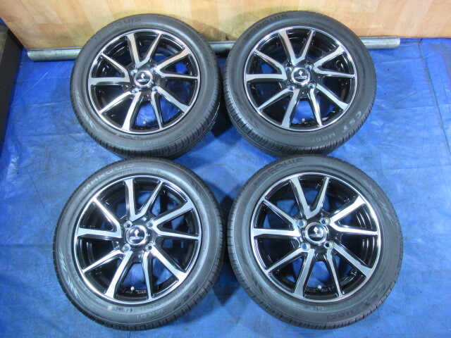 激安即決！美品 PROMISING 14-4.5J 4H/100 ET45 + 夏タイヤ 165/55R14 2023年製 ek ルークス ムーブ ワゴンR ミラ セルボ等！T008404の画像1