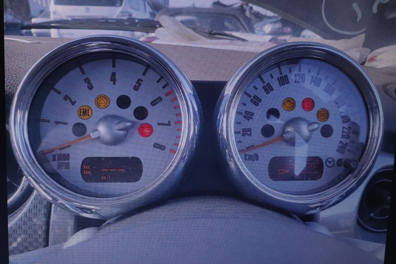 ■ BMW ミニ クーパー パークレーン 右ハン 後期 (R50 RA16) 純正 クロノパッケージ スピードメーター タコ 油圧 水温 油温 p044630の画像8