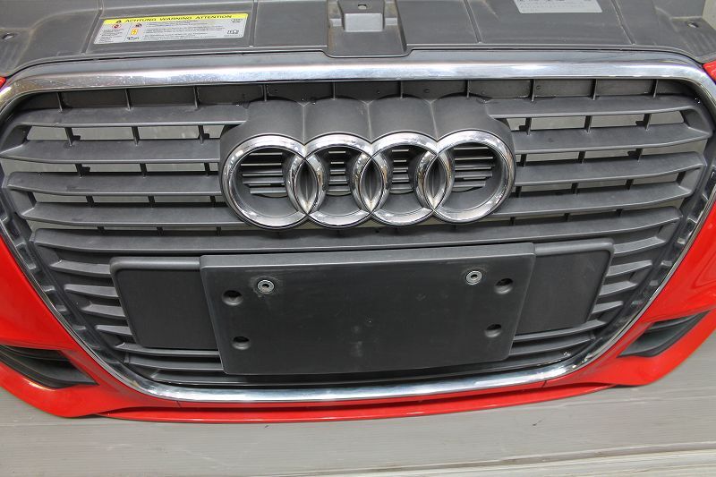 Audi アウディ A1 3ドア 右ハンドル 前期(8XCAX 8X) 純正 破損無 フロントバンパー フロントグリル フォグランプ 赤 レッド p045623_画像6