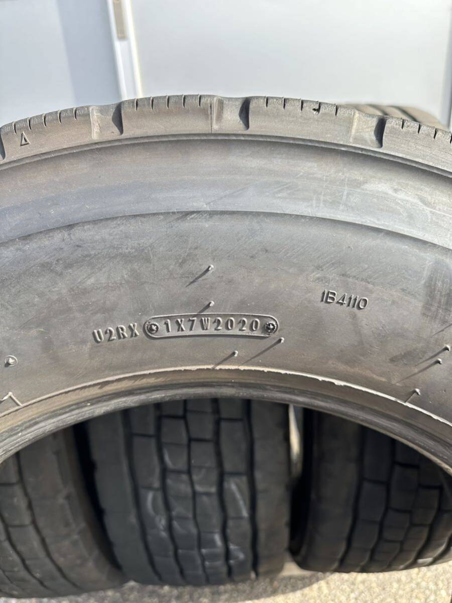 245/70R19.5 DUNLOP SP680 11ミリ2020年製 4本セット ミックスの画像7