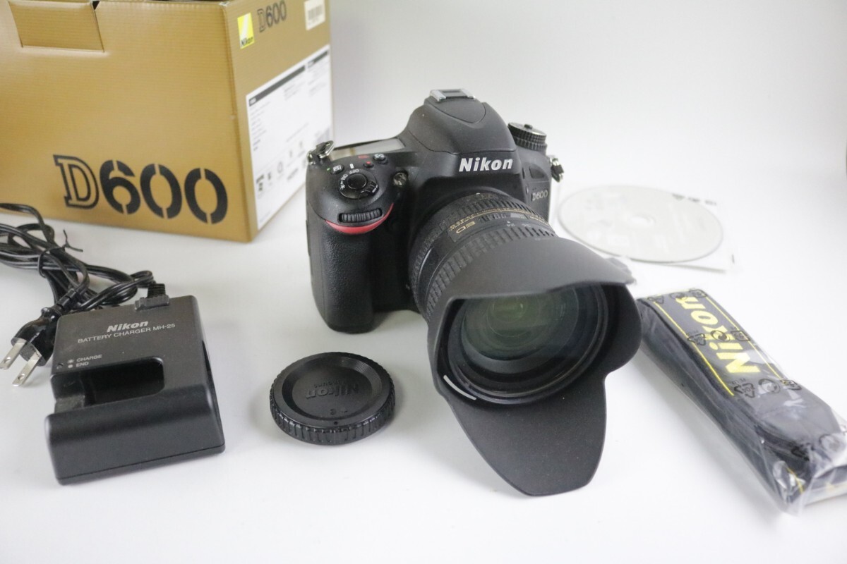 中古 デジタル一眼カメラ ニコン Nikon 600/AF-S NIKKOR 24-85mm 1:3.5-4.5 G ボディ レンズセット 箱 充電器 ストラップ付 現状品_画像1