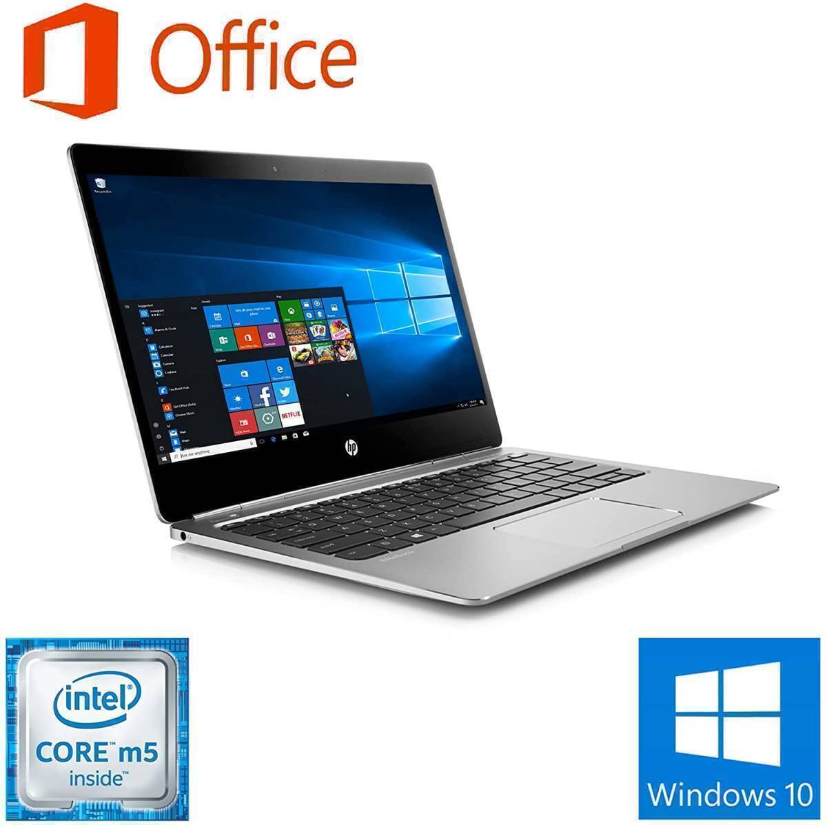 【サポート付き】HP ノートPC Folio G1 Webカメラ Windows10 メモリ:8GB 新品SSD 128GB Office 2019 タッチパネル_画像3