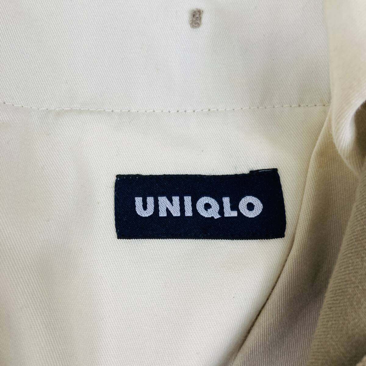【185】オールドユニクロ OLD UNIQLO ロングパンツ チノパン カーキ ストレート コットン_画像5
