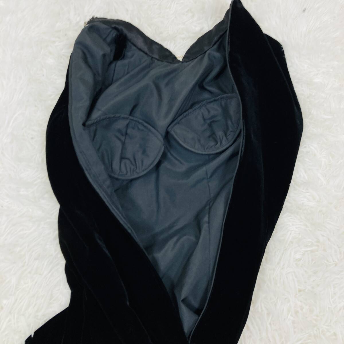 [236] женский коричневый ina одежда цветок вышивка elegant черный велюр длинный . накладка имеется 