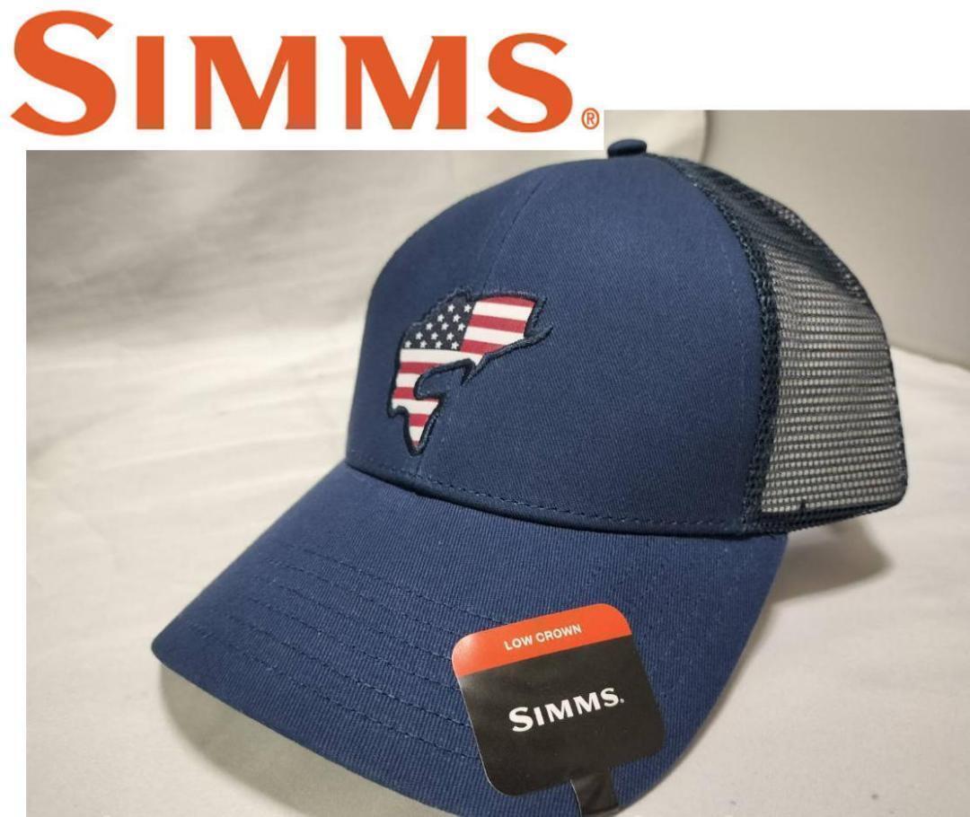 アメリカフィッシング　ハイブランド　SIMMS シムズ　紺　帽子　定価4620円_画像1