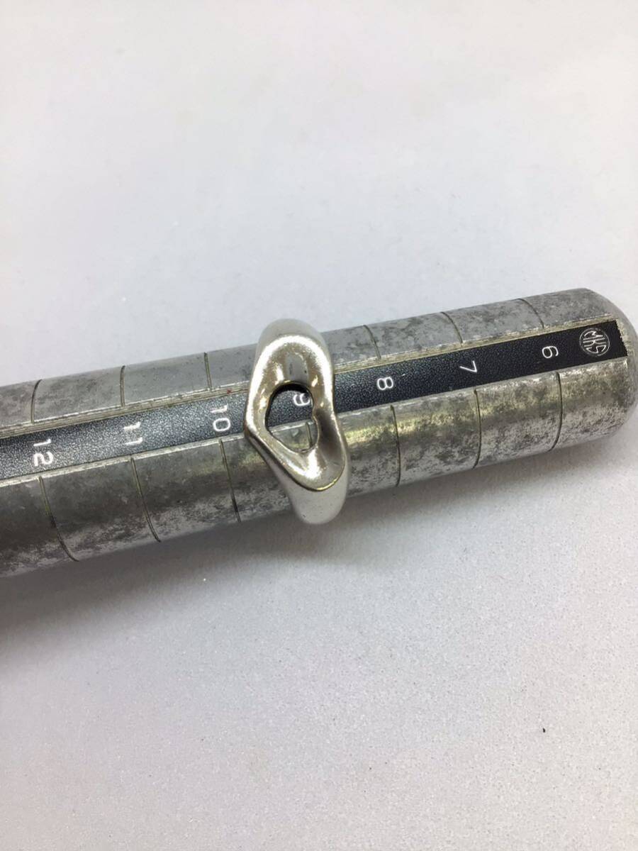 TIFFANY&Co. オープンハート シグネット リング #9 シグネチャー signature ring open heart 指輪 アクセサリー ビンテージ vintageの画像7