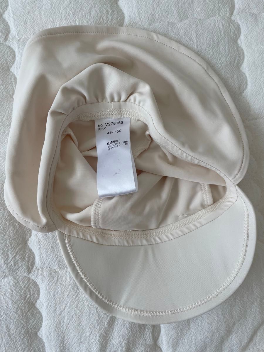 アプレレクール　水泳帽　アイボリー/ホワイト