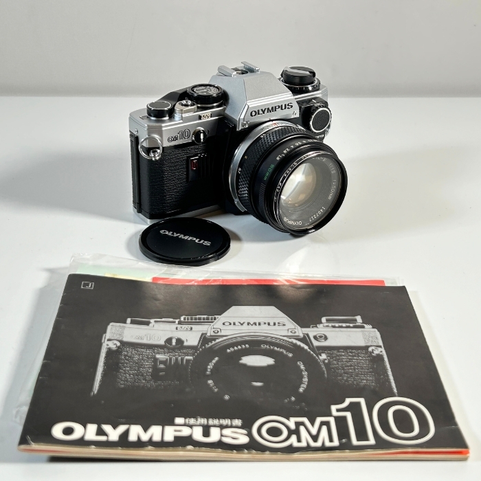 OLYMPUS オリンパス OM10 OM-SYSTEM F.ZUIKO AUTO-S 50mm F1.8 フィルムカメラ 一眼レフ 動作確認済 説明書 付属の画像1