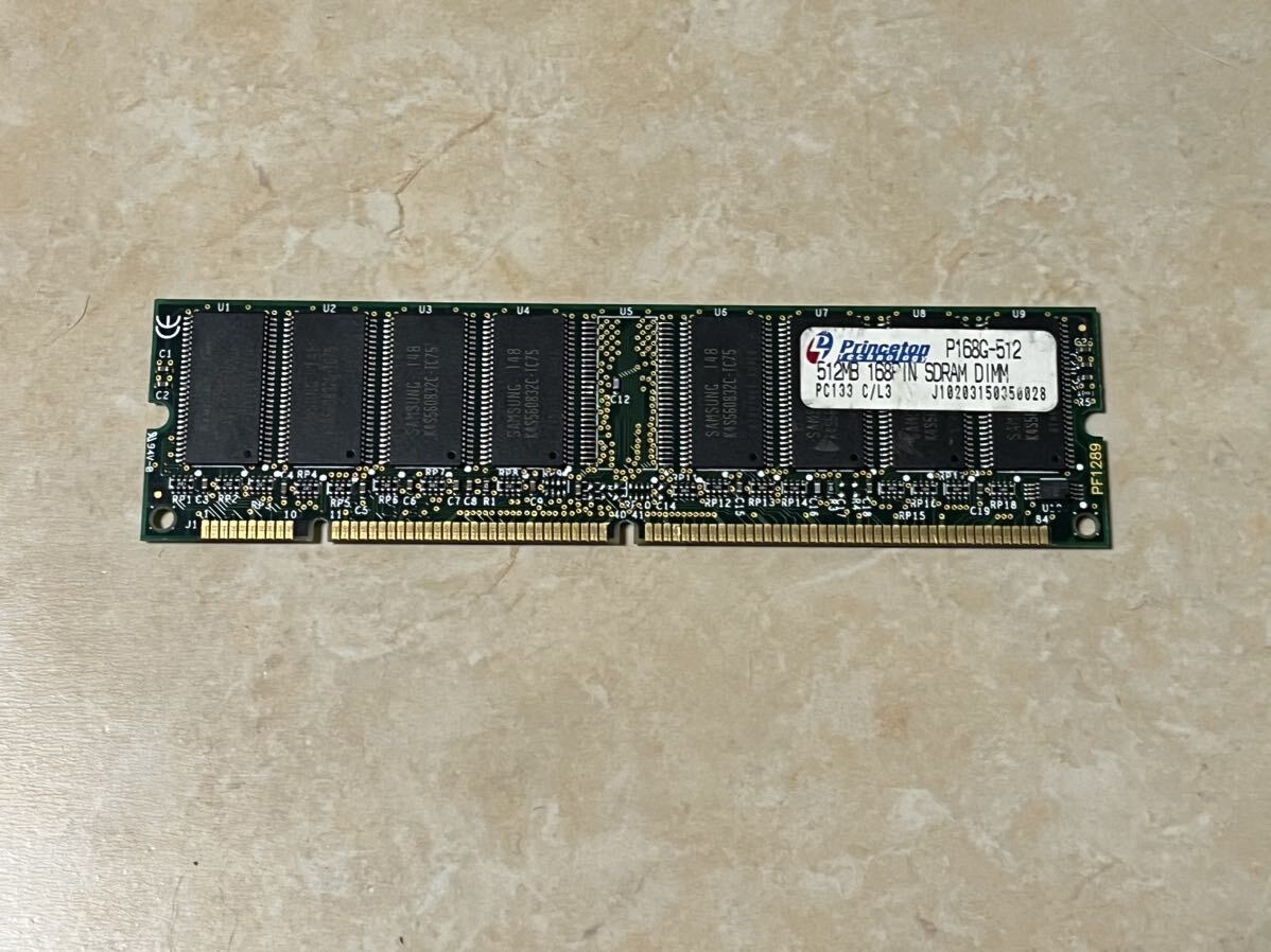 メモリ PC133 SDRAM 512MB DIMM 種類バラバラ 3枚 動作OKの画像1