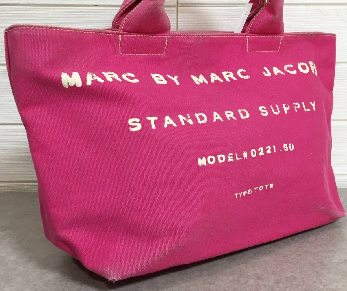 No217 Marc by Marc Jacobs マークバイマークジェイコブス キャンバス トート バッグ_画像5