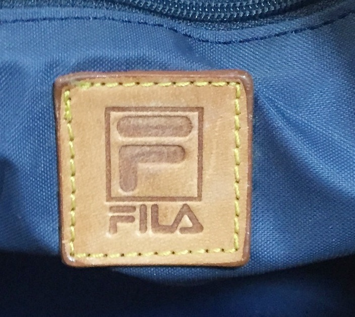 No351 FILA フィラ 本革 レザー pvc 2way 斜め掛けショルダー ハンド バッグ_画像9