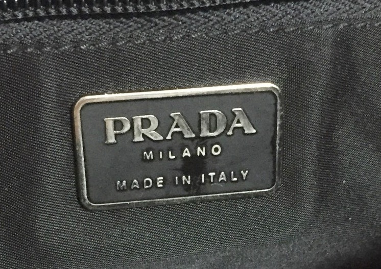 No564 PRADA プラダ イタリア製 ナイロン レザー クラッチ セカンド バッグ ポーチ _画像7