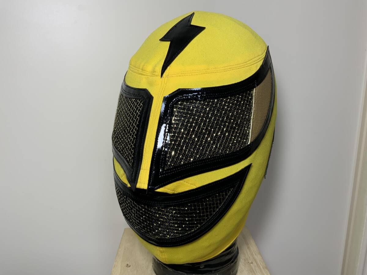 ( бесплатная доставка ) быстрое решение! strong механизм ( желтый джерси * застежка-молния модель ) Professional Wrestling маска машина 