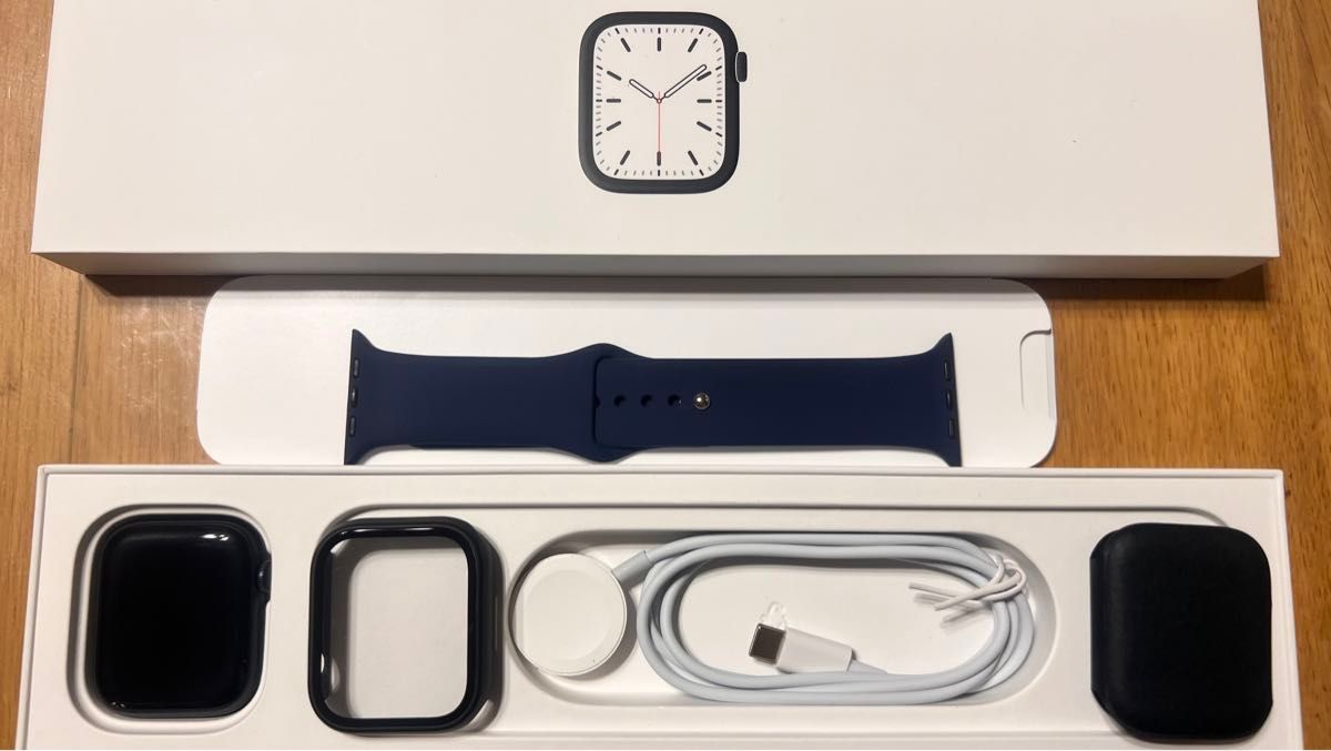 Apple Watch Series7 GPS モデル 45mm ミッドナイト アルミニウム 本体新品スポーツバンド 新品ケーブル