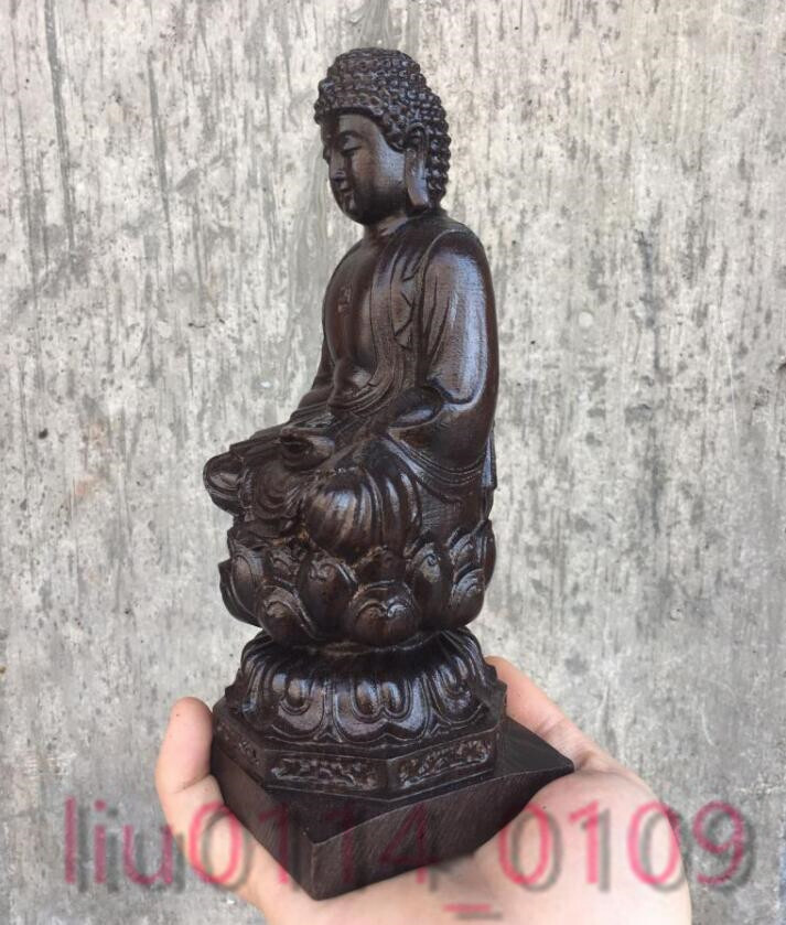 沈香阿弥陀如来の仏飾り 高さ 19cm_画像3