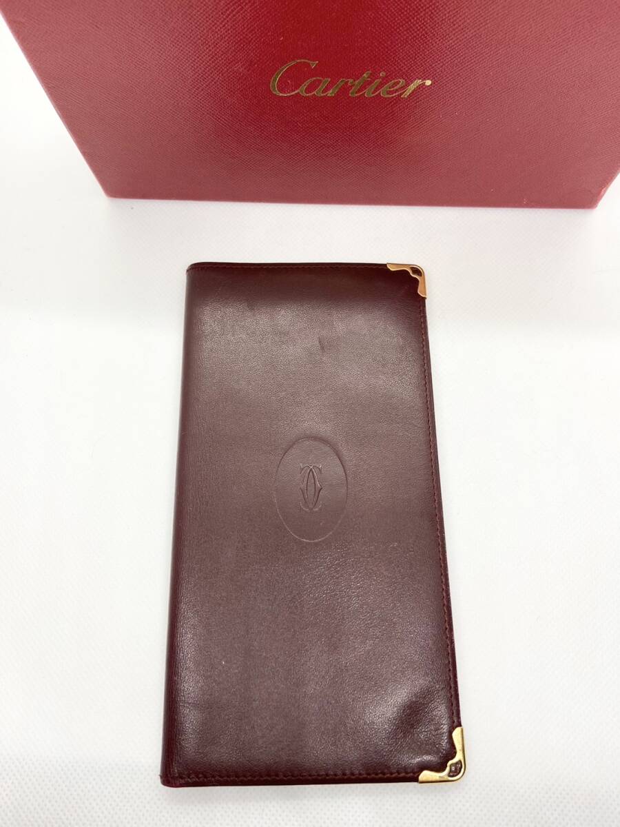  Cartier popular long wallet beautiful goods men's lady's free shipping 1 jpy from unused warehouse storage 