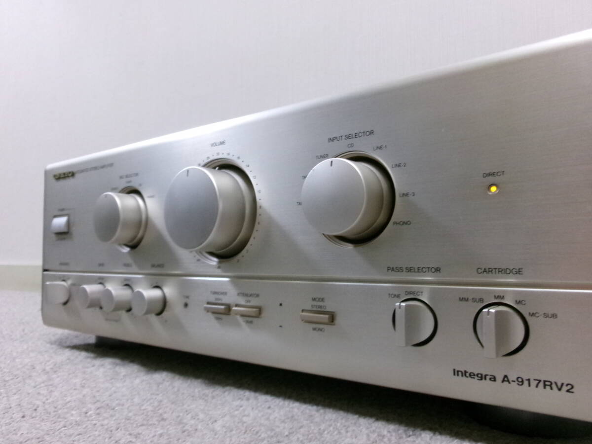 【程度良いです/シリーズ最終モデル】ONKYO integra A-917RV2 美品良好 納得の高音質 この機会に是非！_画像2