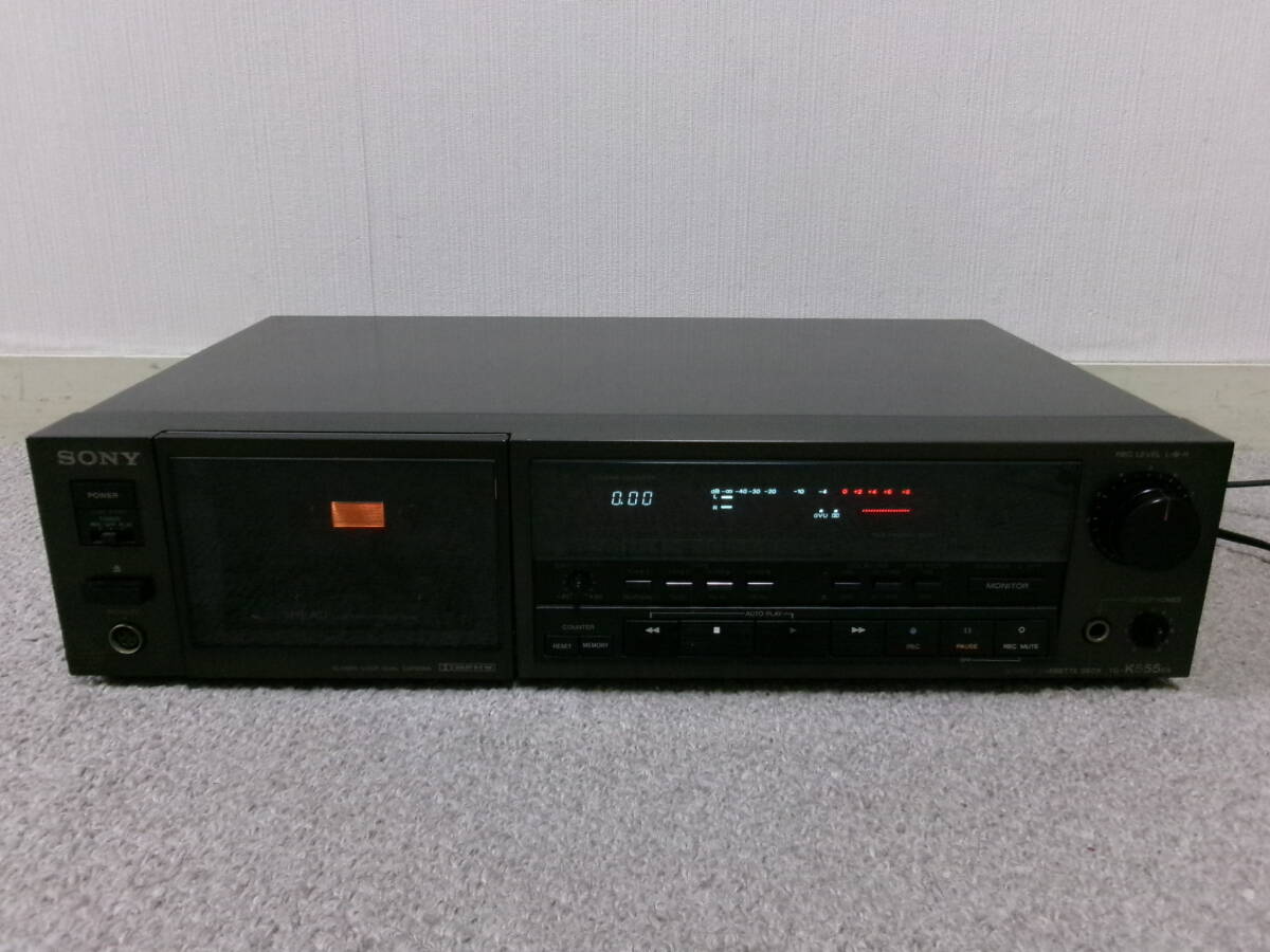 [... name machine ]SONY TC-K555ES beautiful goods excellent height sound quality 3 head popular model on this occasion certainly!