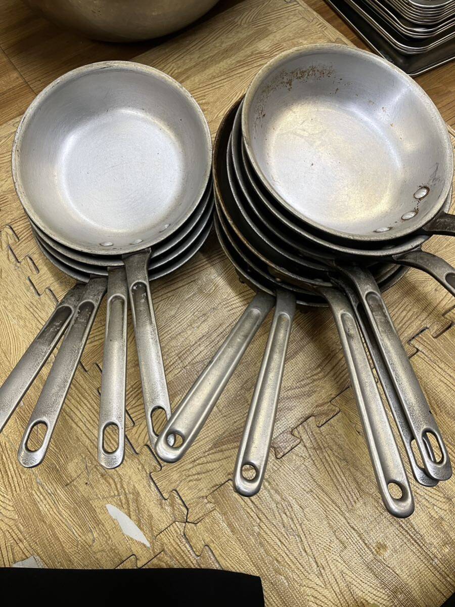 A4-55 【現状品】nakao 中尾アルミ製作所 調理器具 アルミフライパン 24cm 21cm まとめ売り フライパン プロ仕様 厨房