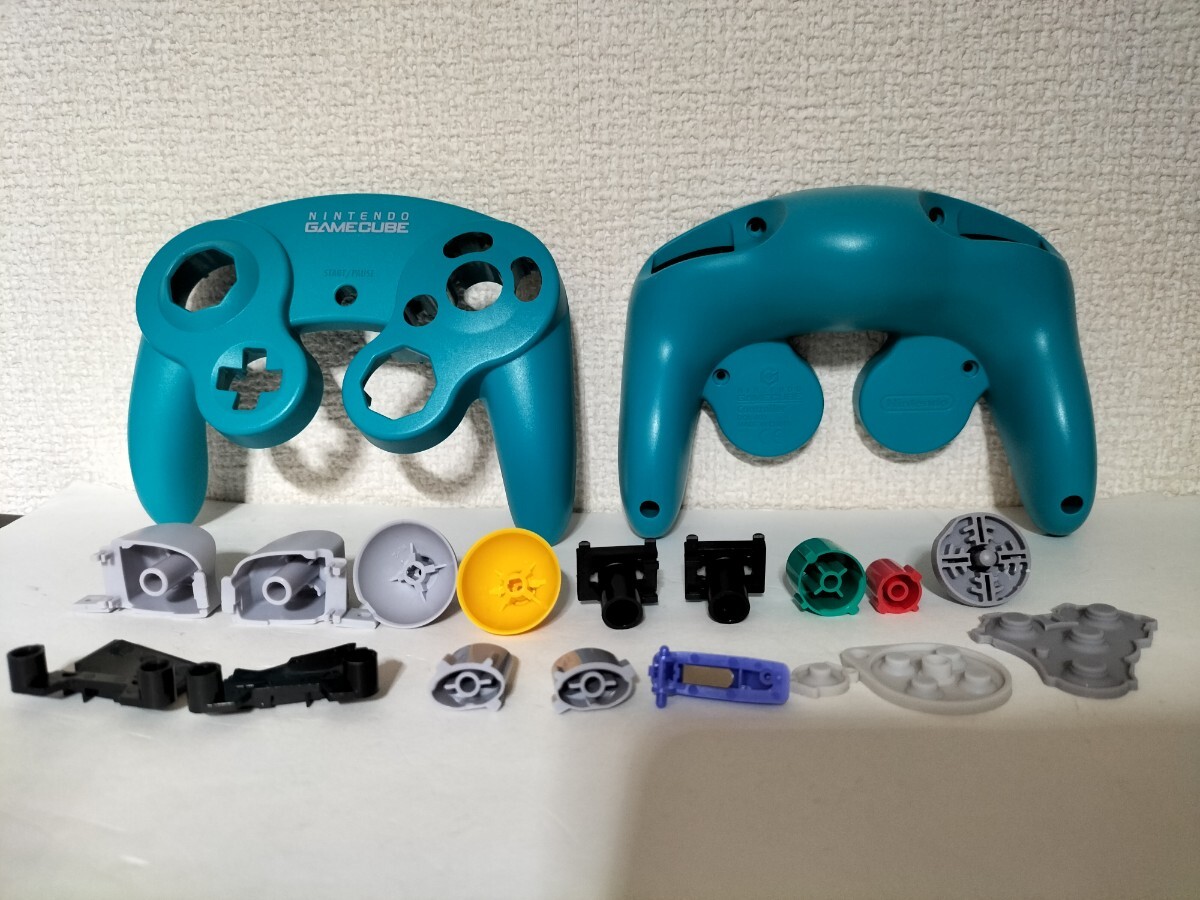 【分解洗浄済み】GC ゲームキューブ コントローラ エメラルドブルー 動作確認済み DOL-003 GAMECUBE CONTROLLER Emerald Blueの画像7