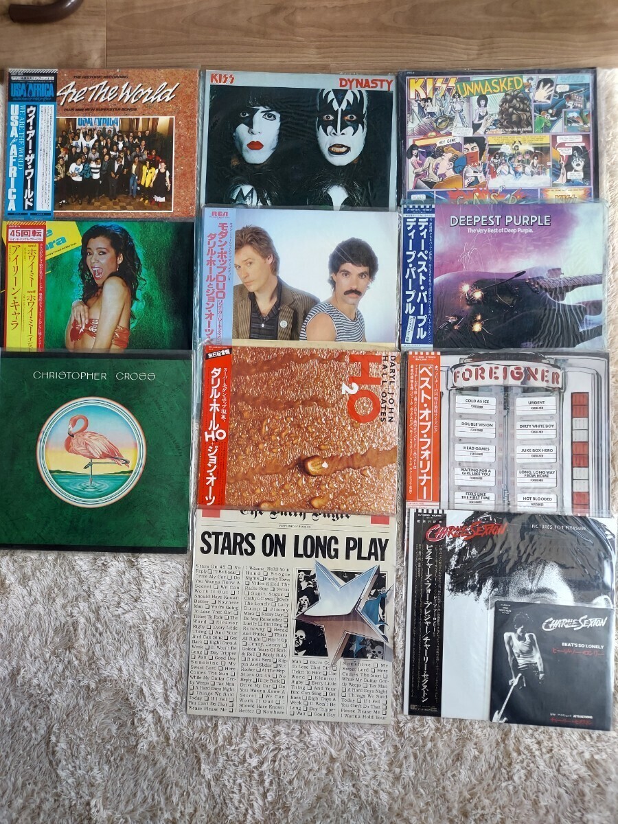 LP 洋楽11枚 WE ARE THE WORLD アイリーン・キャラ CHRISTOPHER CROSS KISS ダリル・ホール&ジョンオーツ ディープパープル などの画像1